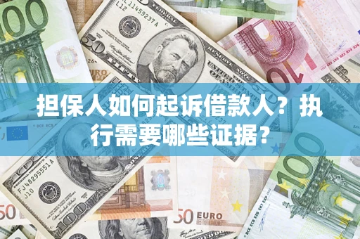 武汉担保人如何起诉借款人？执行需要哪些证据？