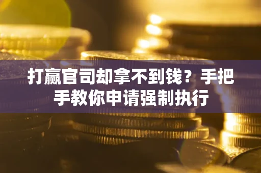 武汉打赢官司却拿不到钱？手把手教你申请强制执行