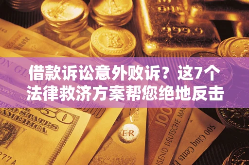 武汉借款诉讼意外败诉？这7个法律救济方案帮您绝地反击！