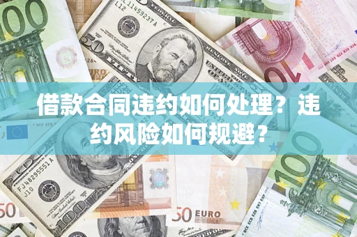 武汉借款合同违约如何处理？违约风险如何规避？