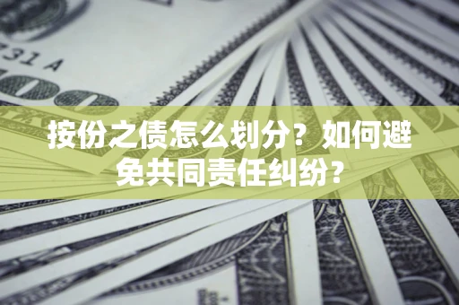 武汉按份之债怎么划分？如何避免共同责任纠纷？