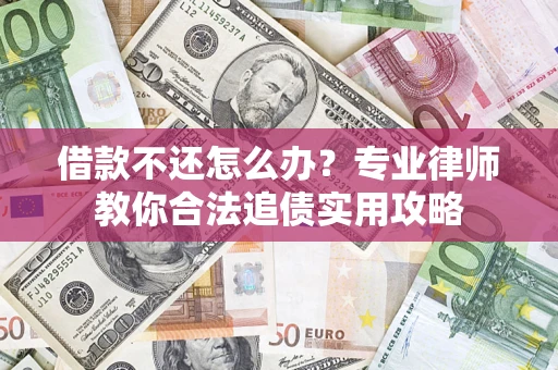 武汉借款不还怎么办？专业律师教你合法追债实用攻略