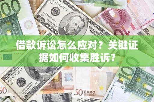 武汉借款诉讼怎么应对？关键证据如何收集胜诉？